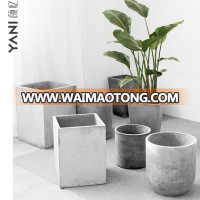 2019 Hot sale outdoor surface concrete silicon planter mold cement flower pot with stand