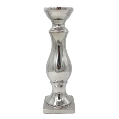 Huifa Unique Shape  Titanium Silver Candle Holder for Halloween Christmas Wedding Marriage Candlestick