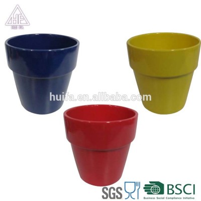 Rainbow color ceramic flower planter for home garden decoration